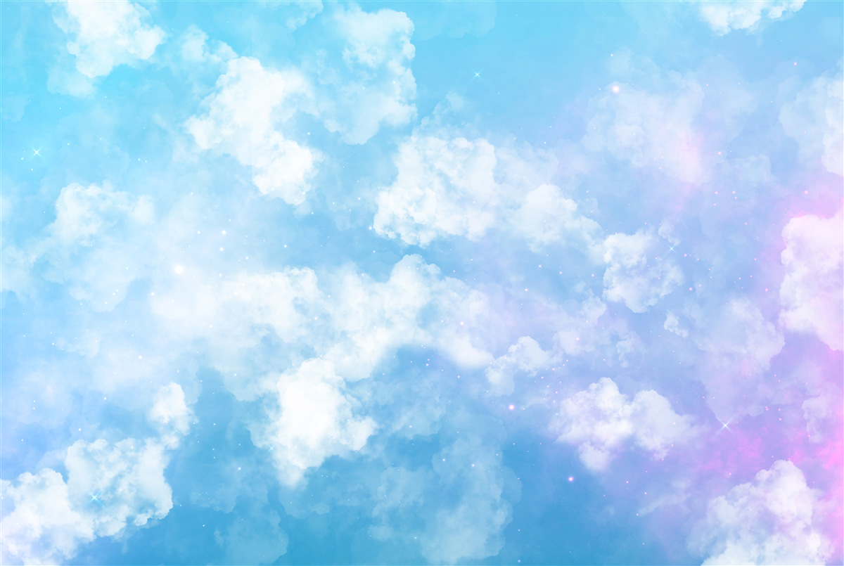 Fototapet firmament, plăcut ochiului cu strălucirea sa și norii albi ca zăpada