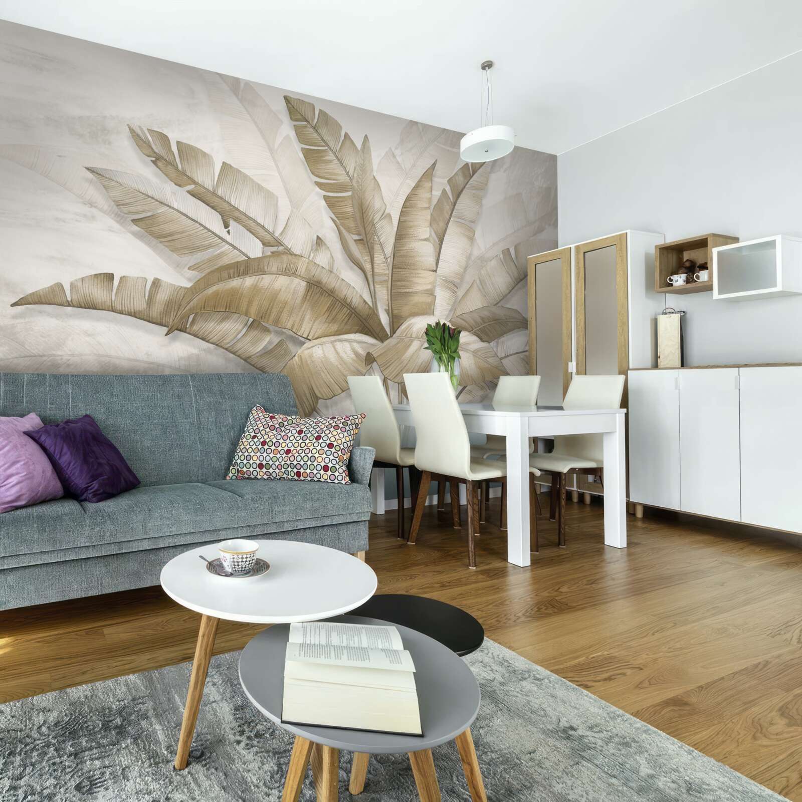 Fototapet buchet de frunze mari de palmier