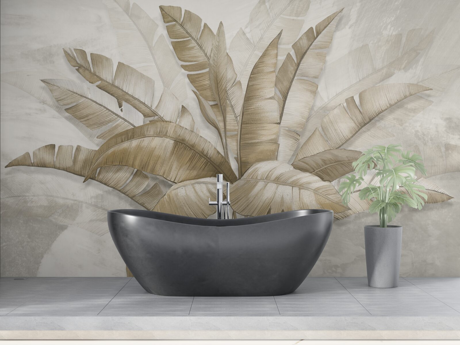 Fototapet buchet de frunze mari de palmier