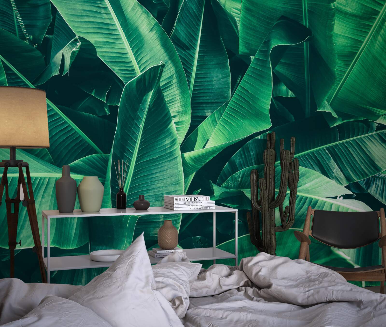 Fototapet vegetație tropicală cu o nuanță de smarald