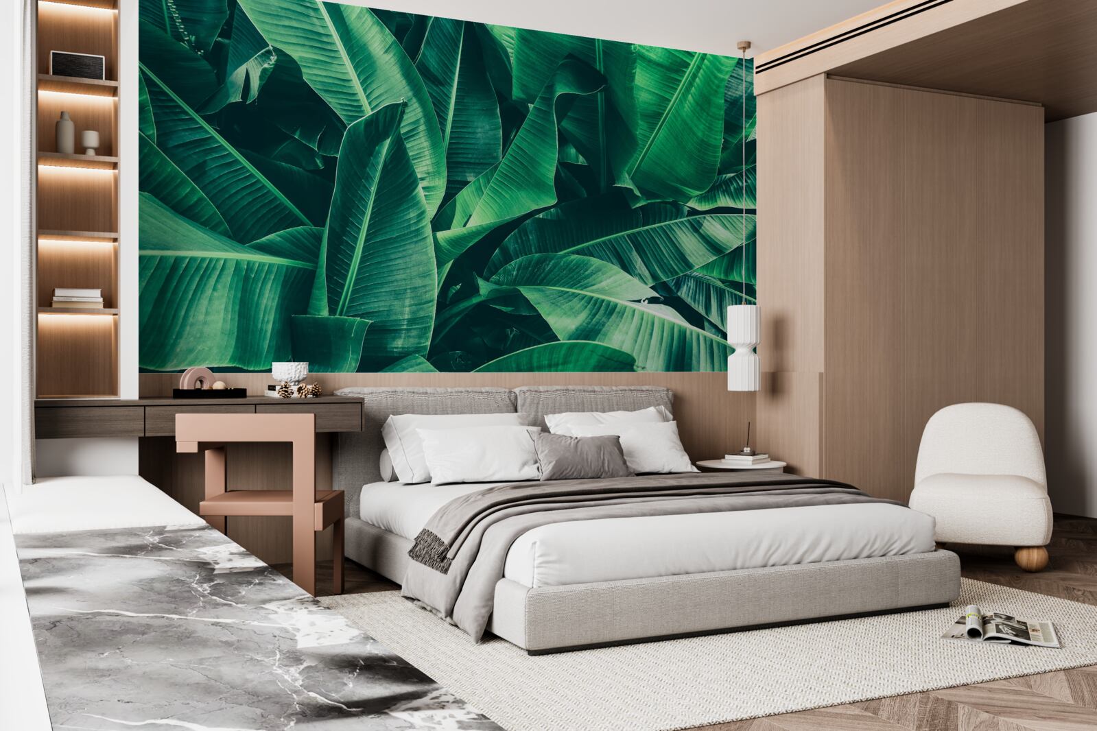 Fototapet vegetație tropicală cu o nuanță de smarald