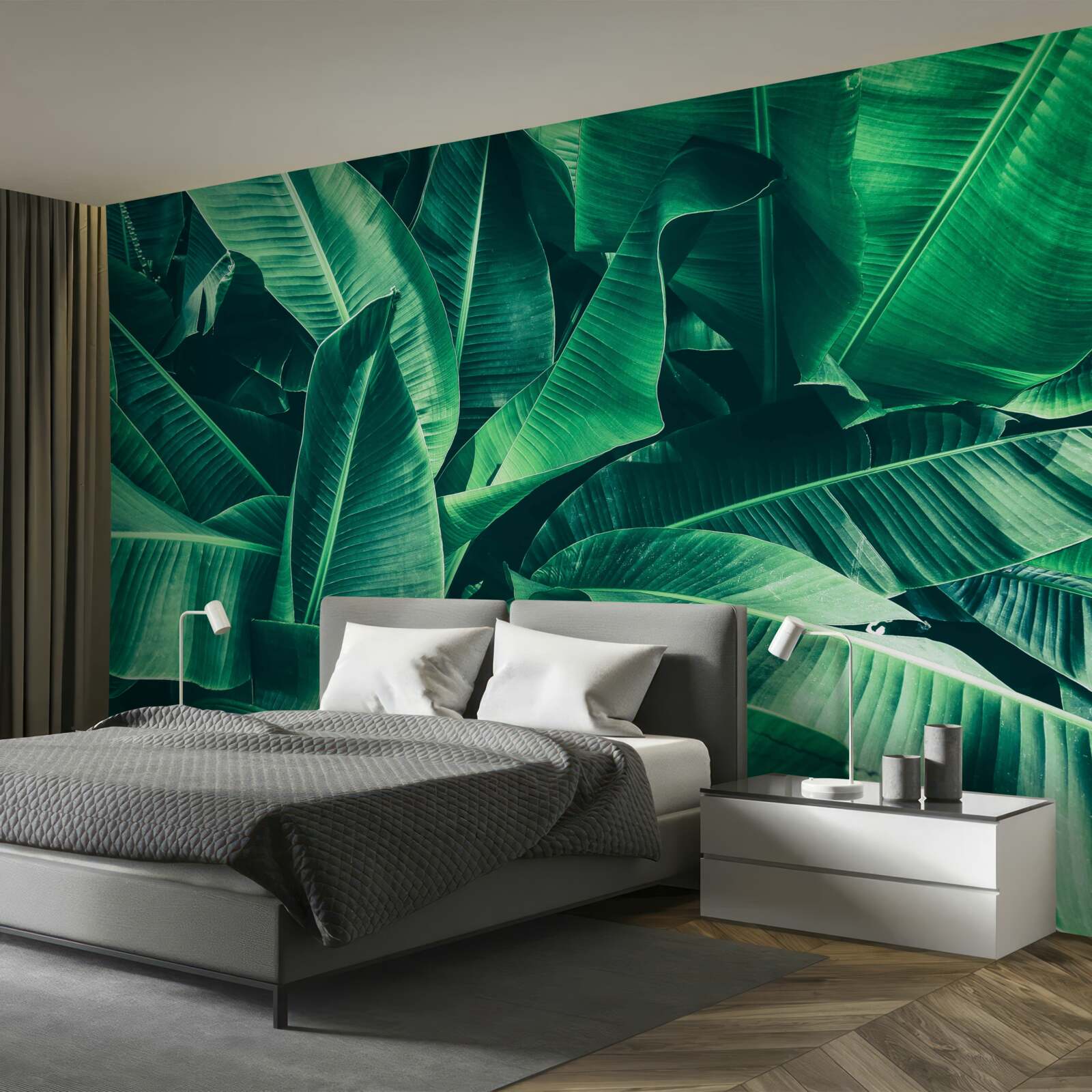 Fototapet vegetație tropicală cu o nuanță de smarald