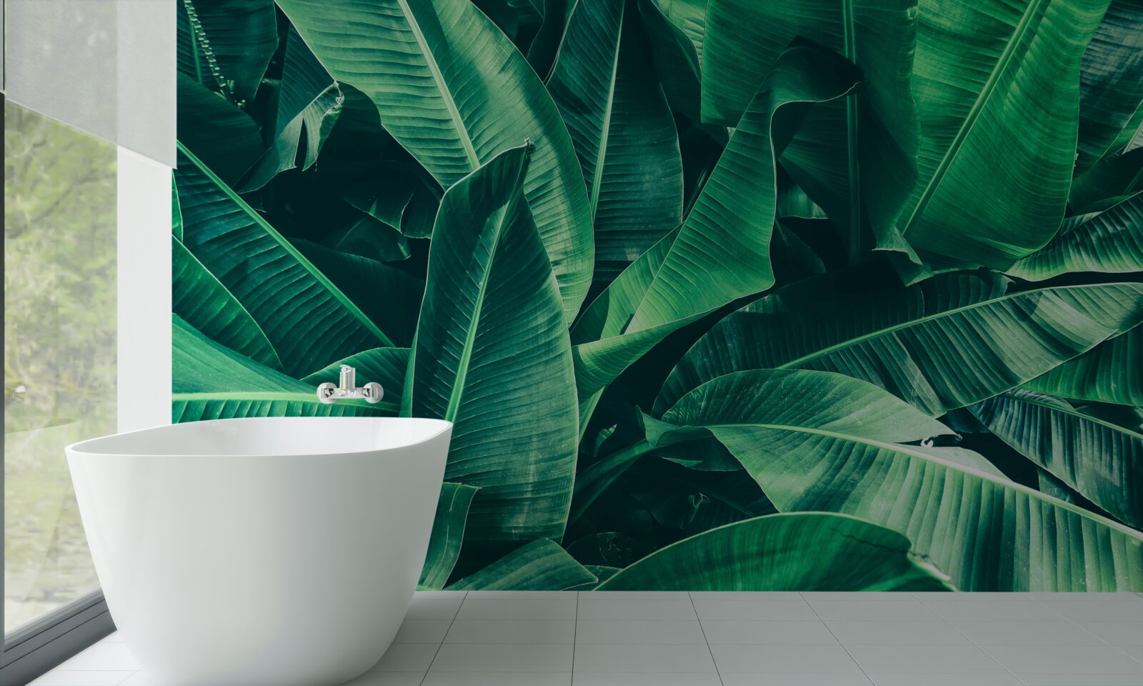 Fototapet vegetație tropicală cu o nuanță de smarald