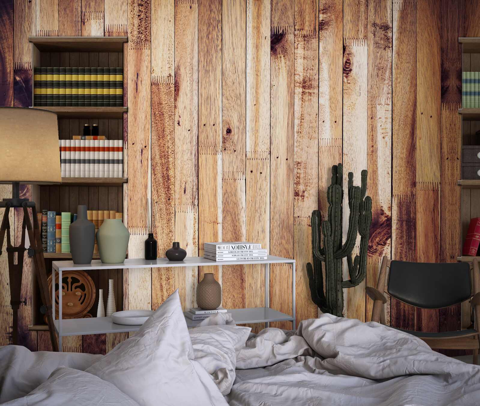 Fototapet rafturi pe parchet