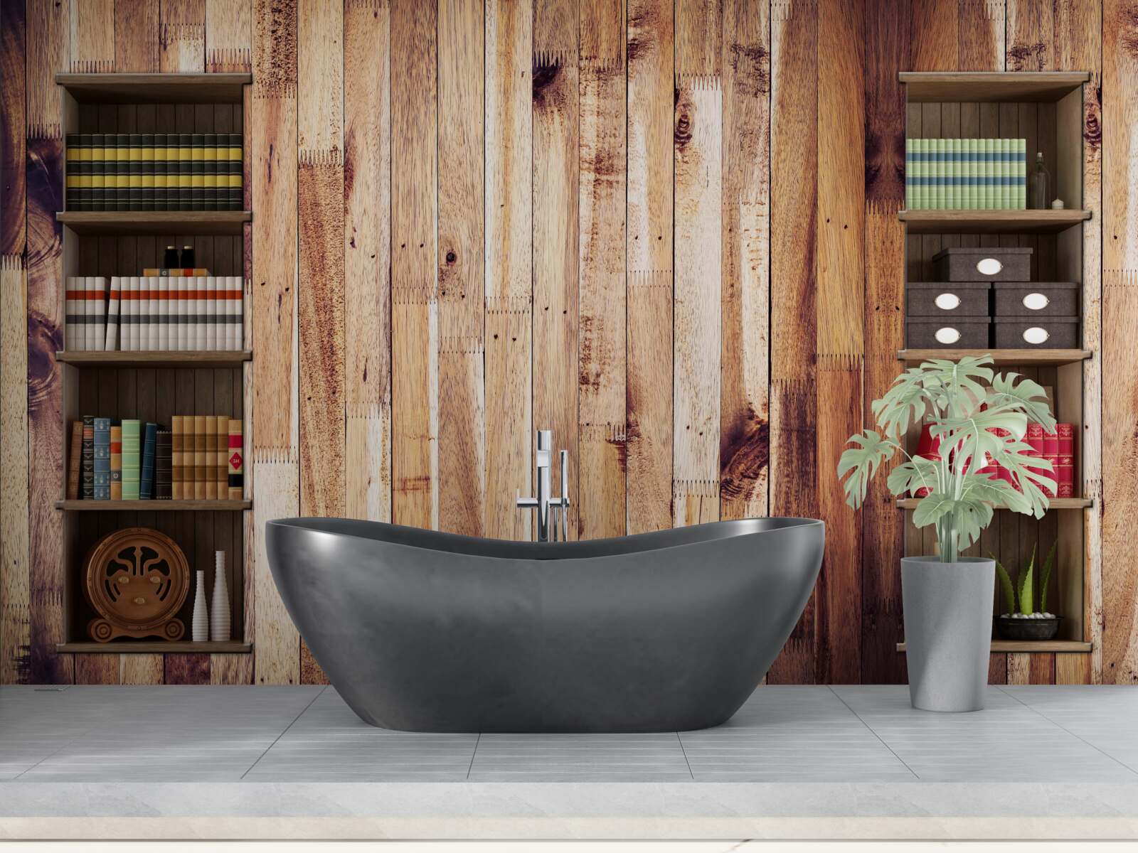 Fototapet rafturi pe parchet