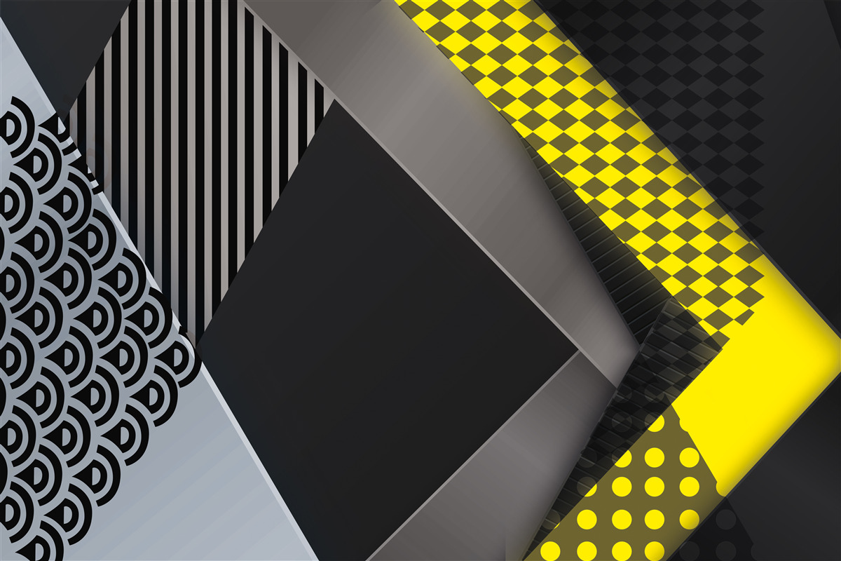 Fototapet dreptunghiuri în negru și galben