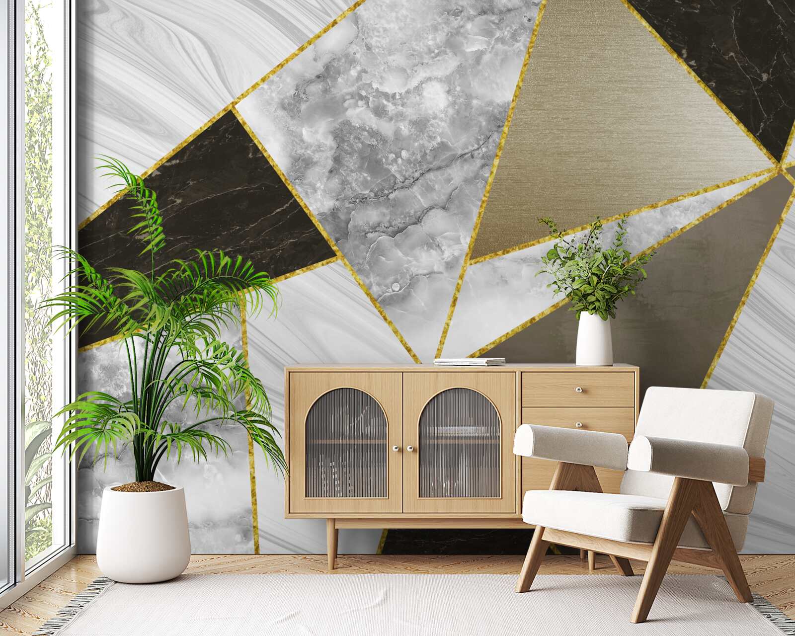 Fototapet abstractizare a unui triunghi