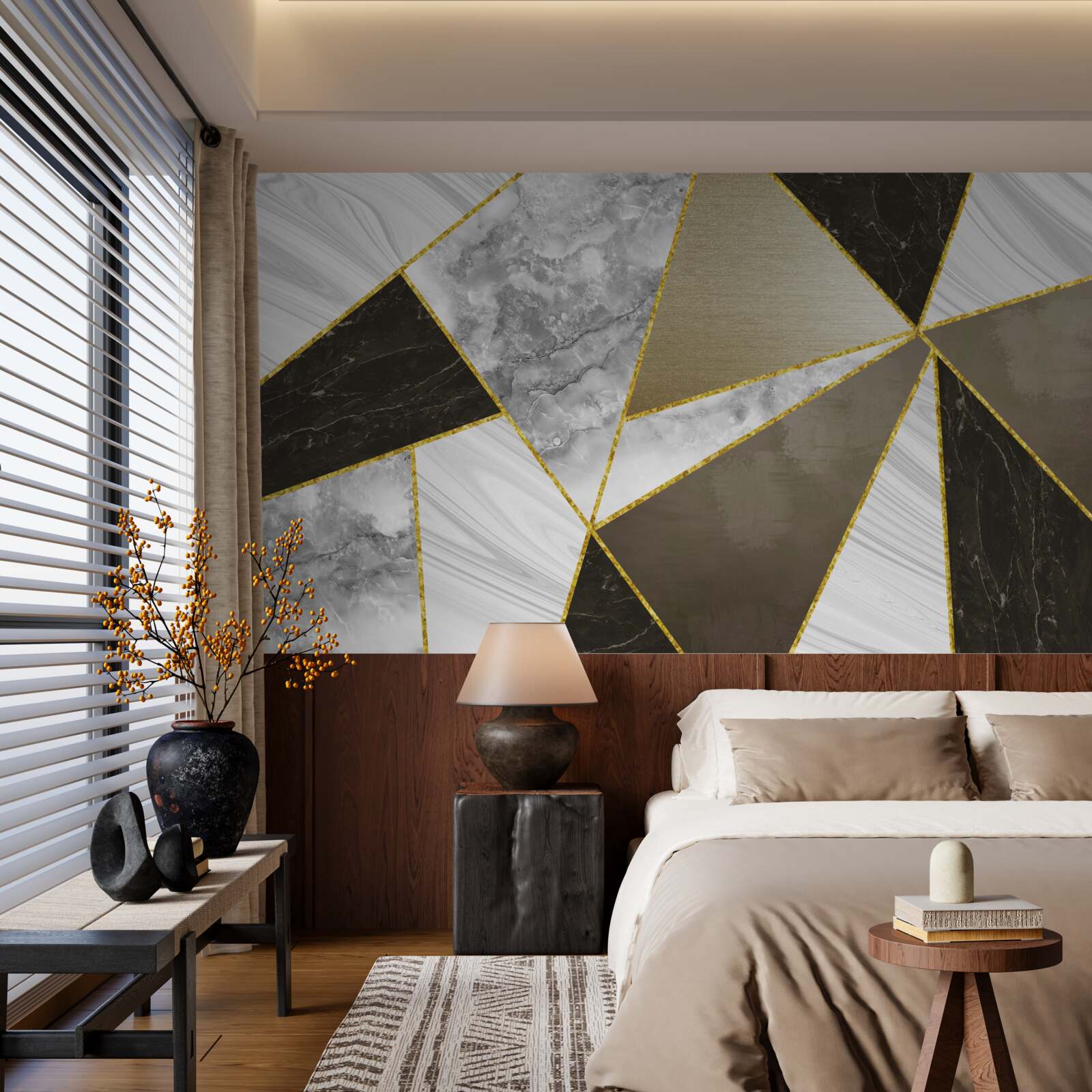 Fototapet abstractizare a unui triunghi