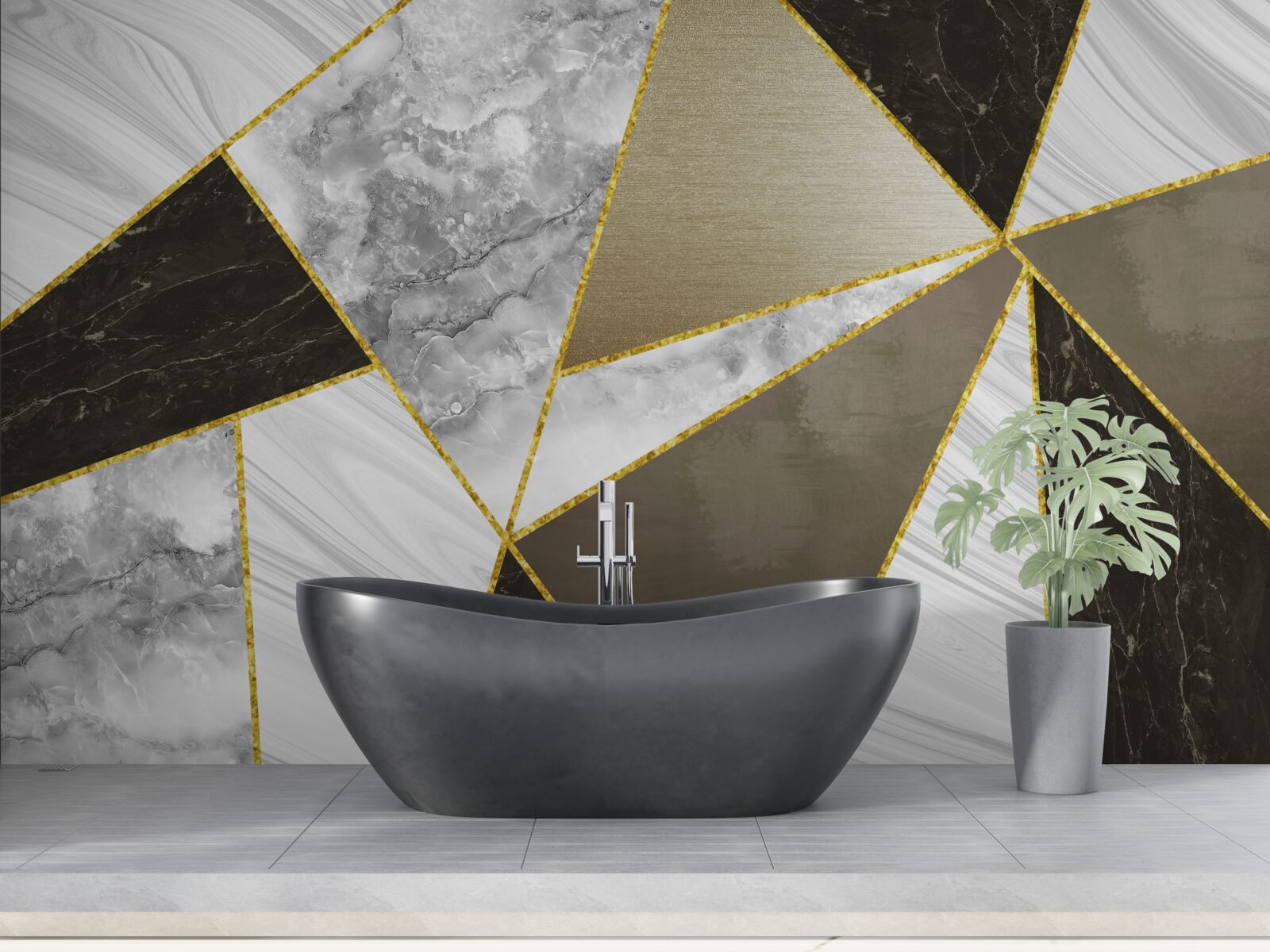 Fototapet abstractizare a unui triunghi