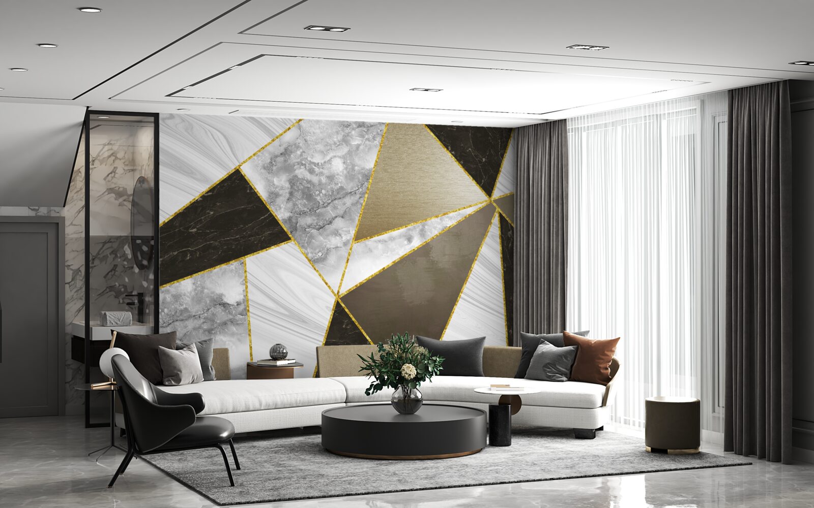 Fototapet abstractizare a unui triunghi