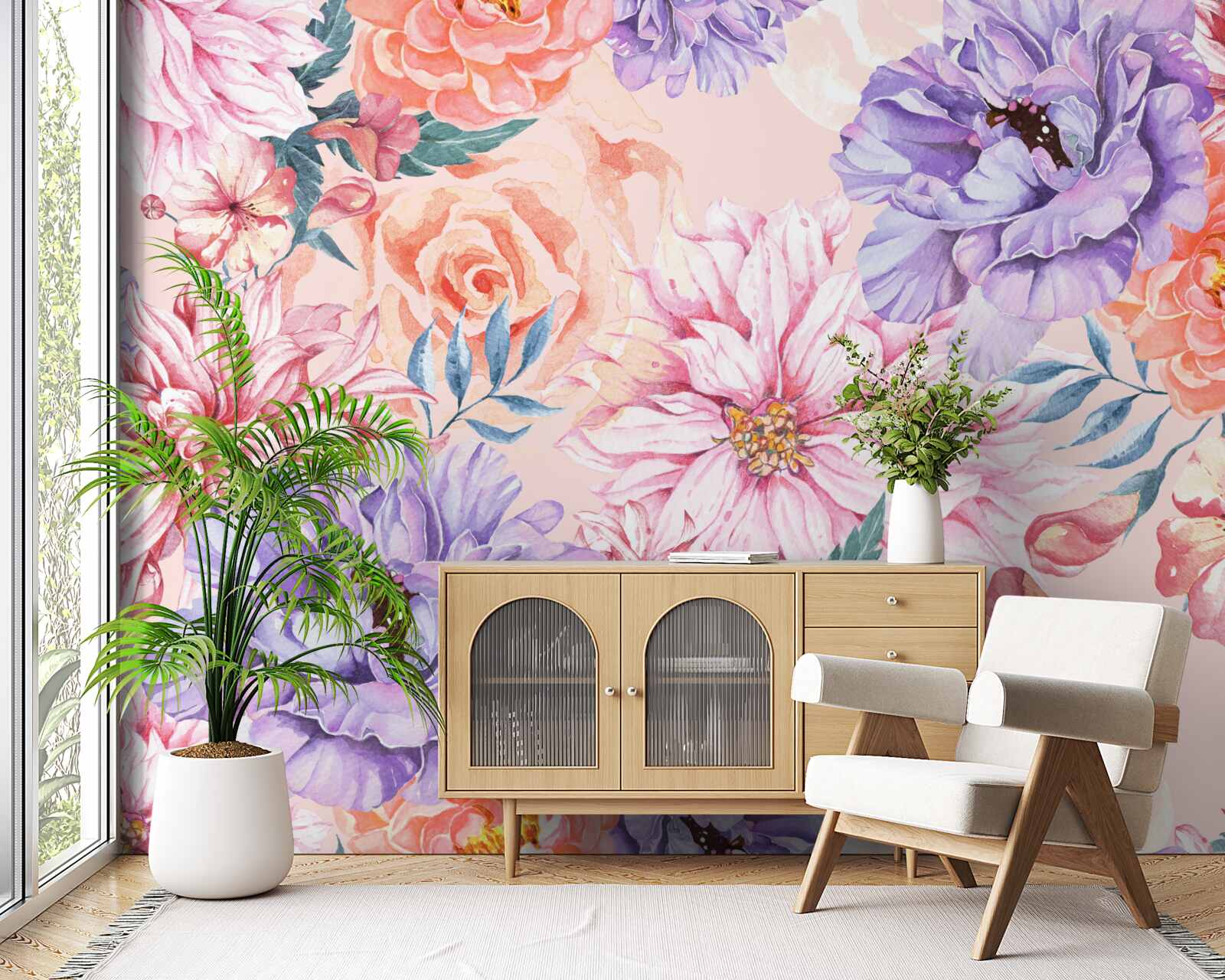 Fototapet sortiment de flori strălucitoare de primăvară