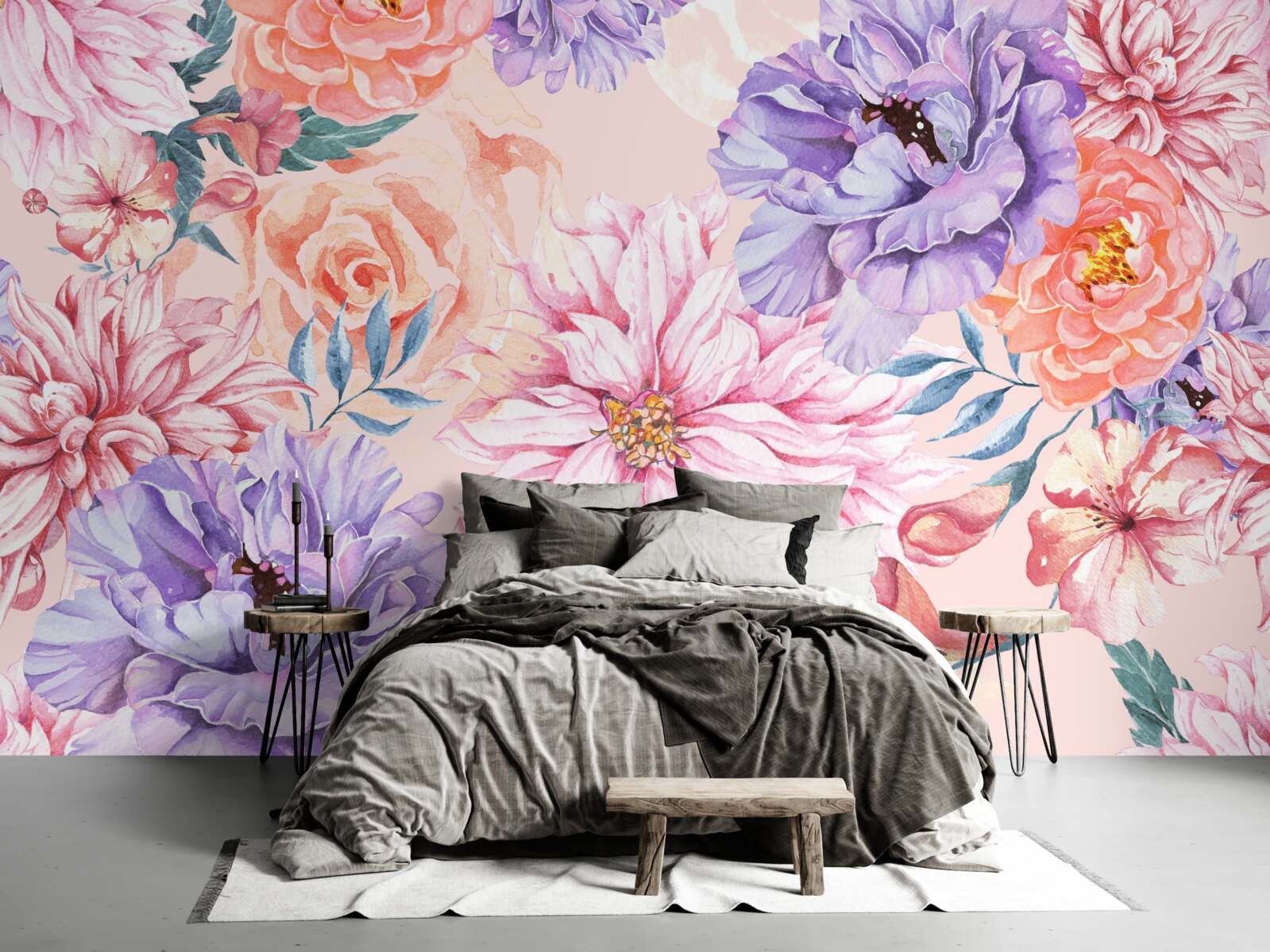 Fototapet sortiment de flori strălucitoare de primăvară