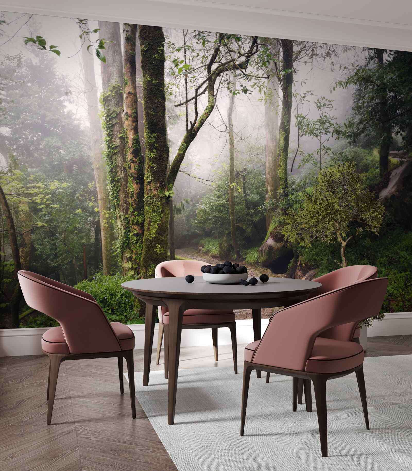 Fototapet Cărare printr-o pădure verde