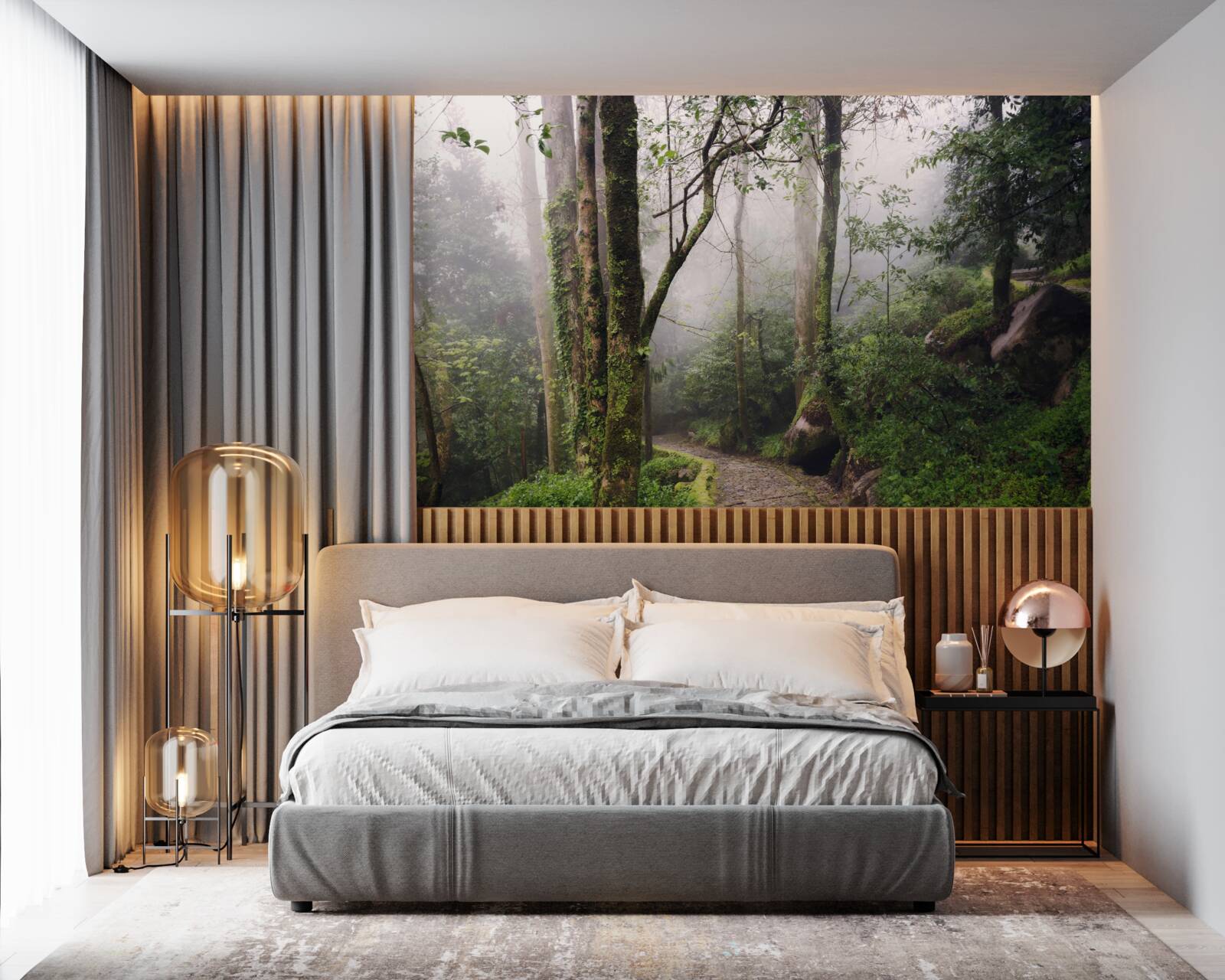 Fototapet Cărare printr-o pădure verde