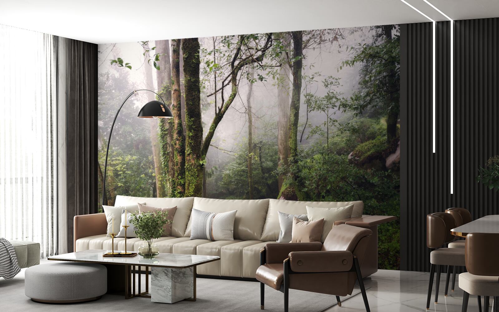 Fototapet Cărare printr-o pădure verde