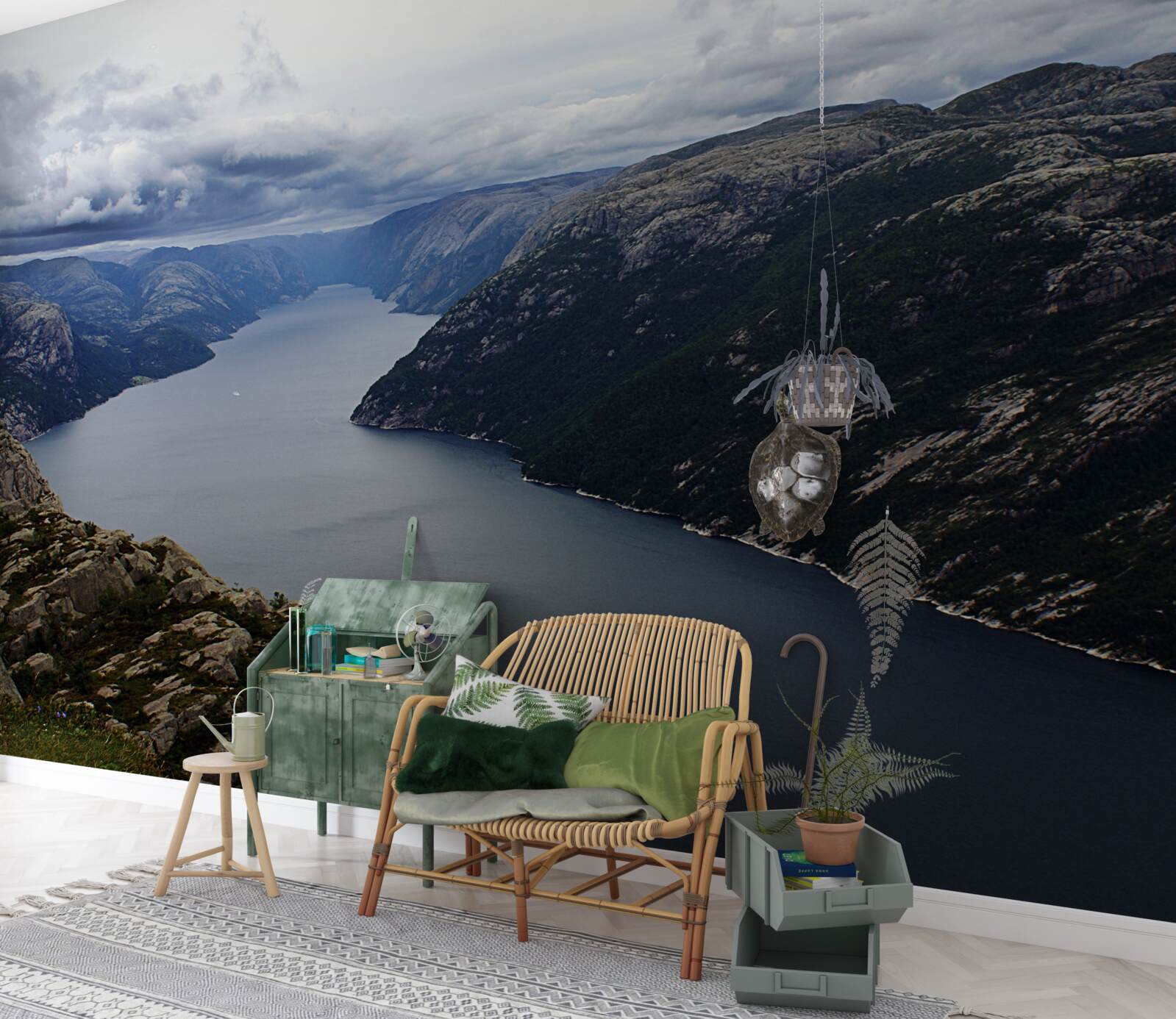 Fototapet râu calm de munte