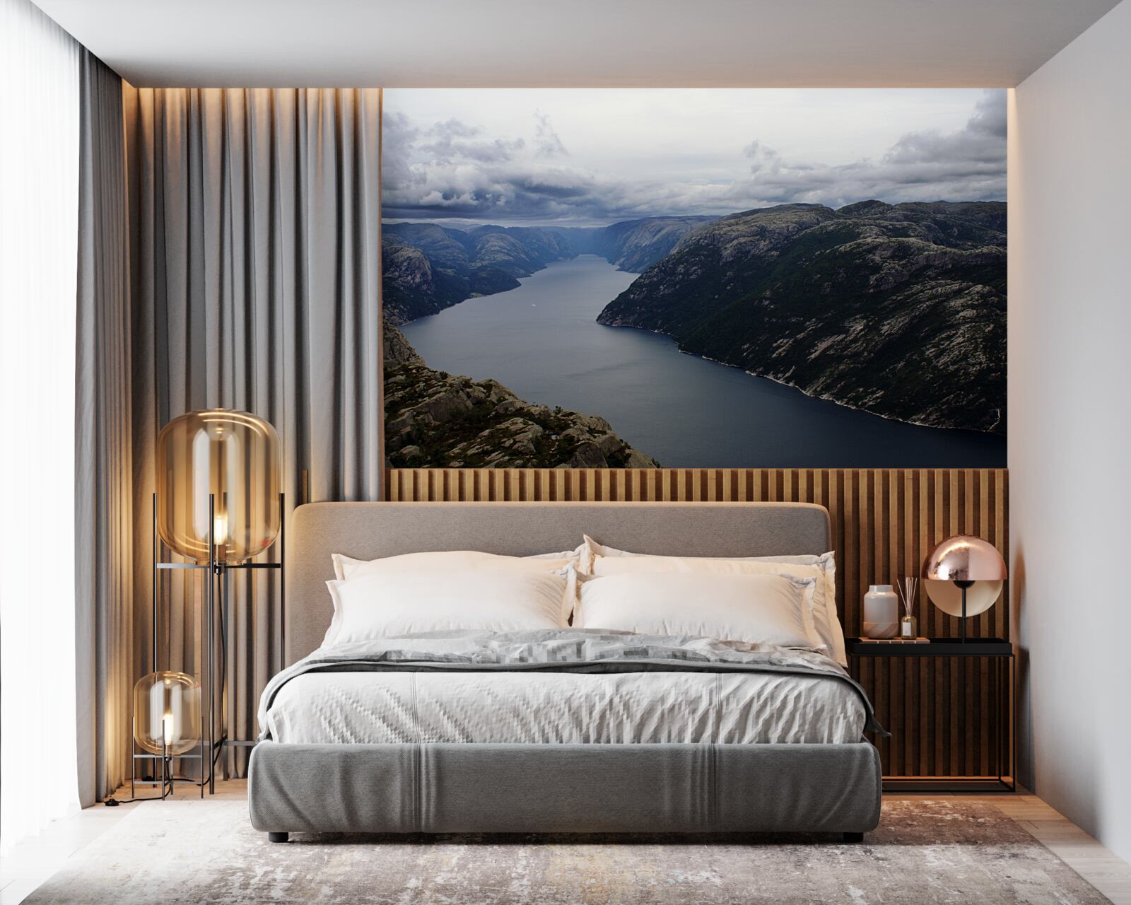 Fototapet râu calm de munte