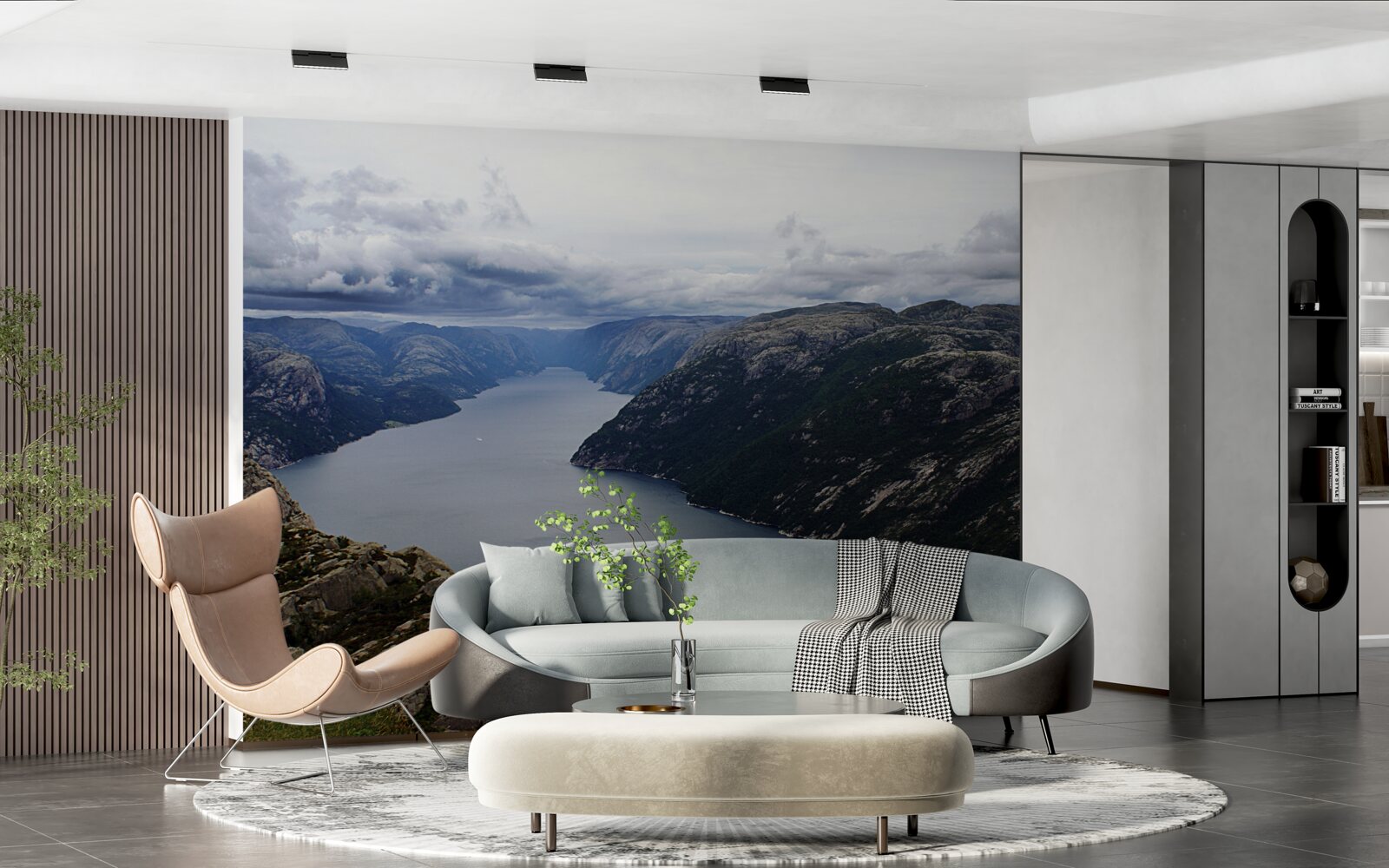 Fototapet râu calm de munte