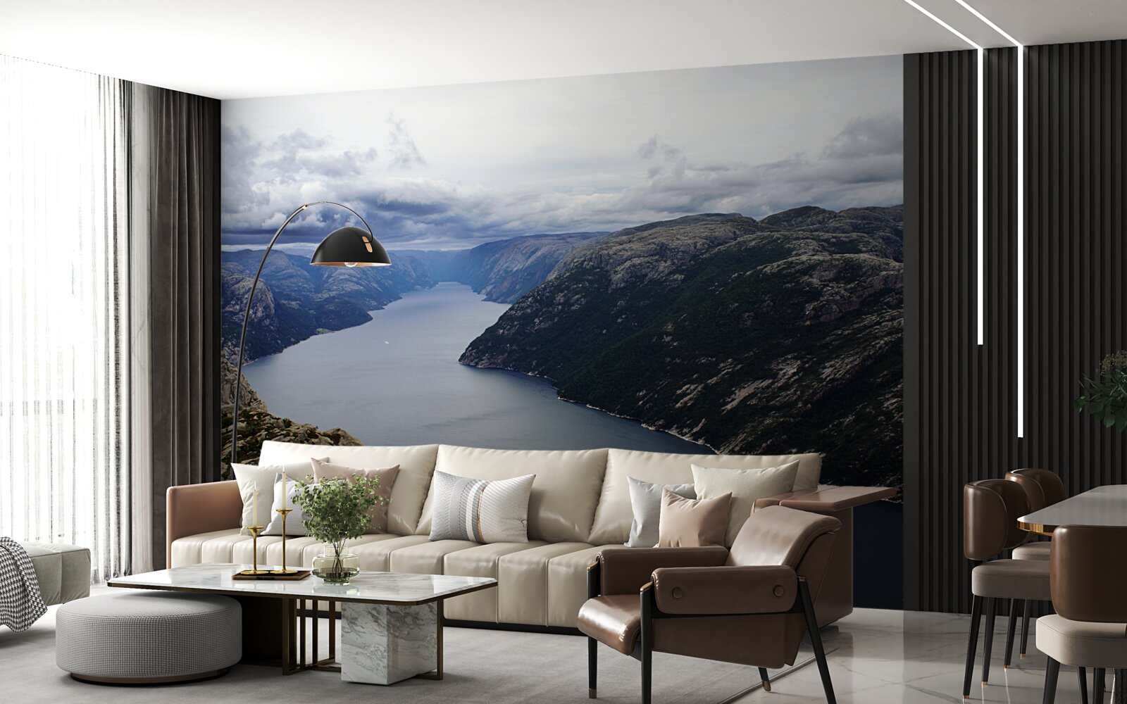 Fototapet râu calm de munte