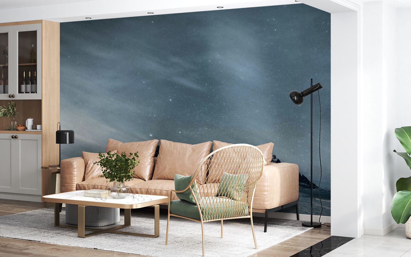 Fototapet nopți albe și înstelate în antarctic