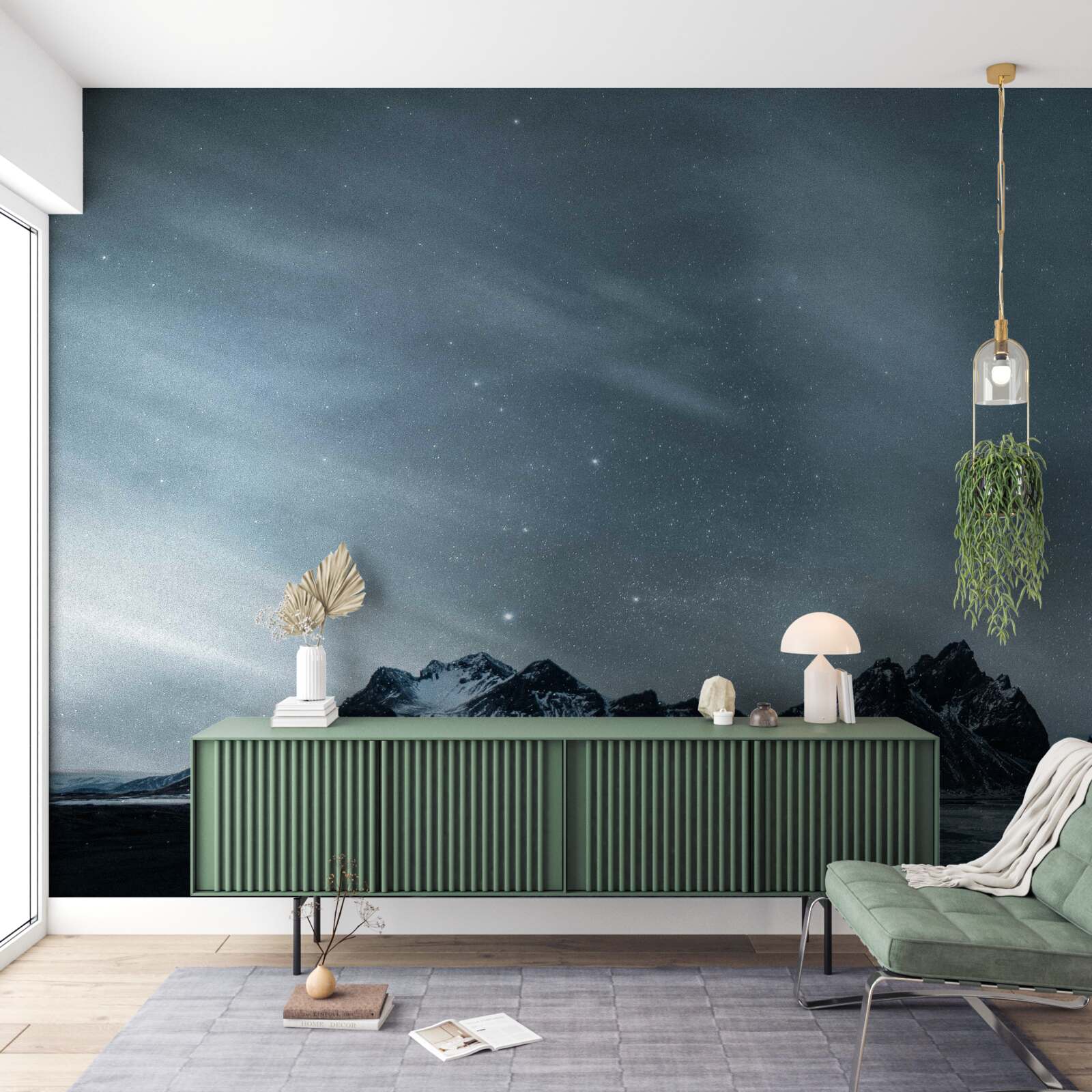 Fototapet nopți albe și înstelate în antarctic