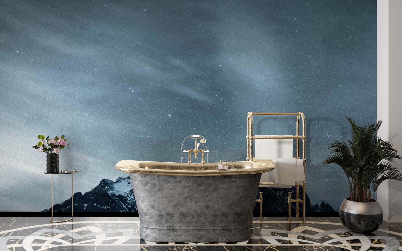 Fototapet nopți albe și înstelate în antarctic