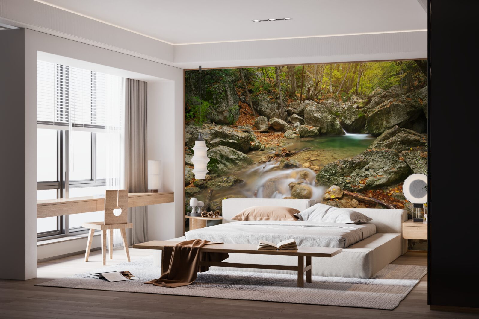 Fototapet debitul râului în toamnă