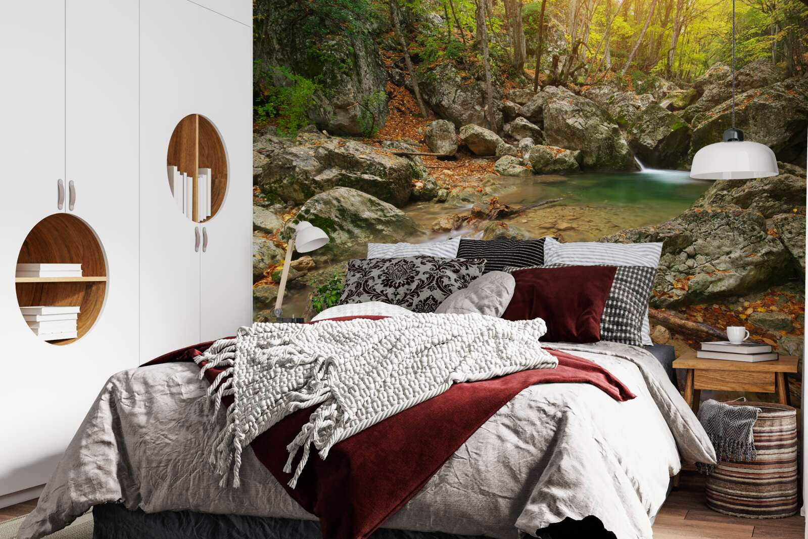 Fototapet debitul râului în toamnă