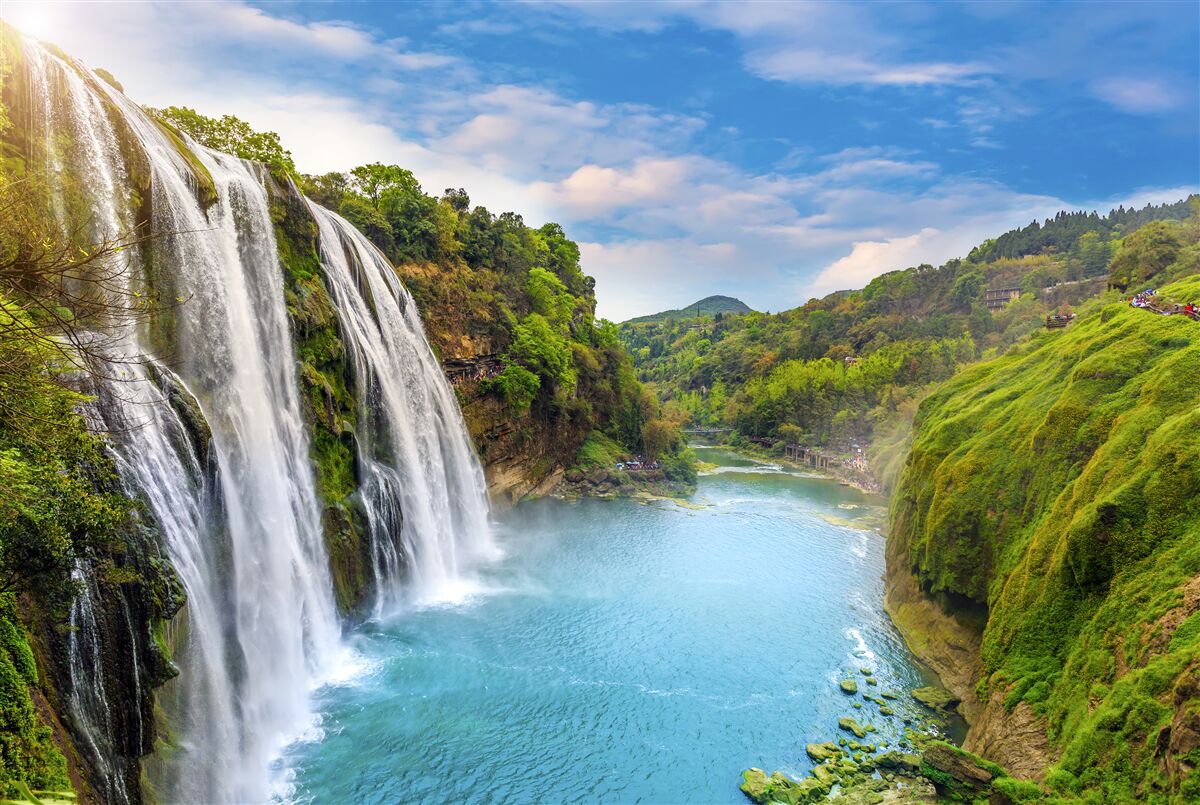 Fototapet puternica cascadă huangoshu