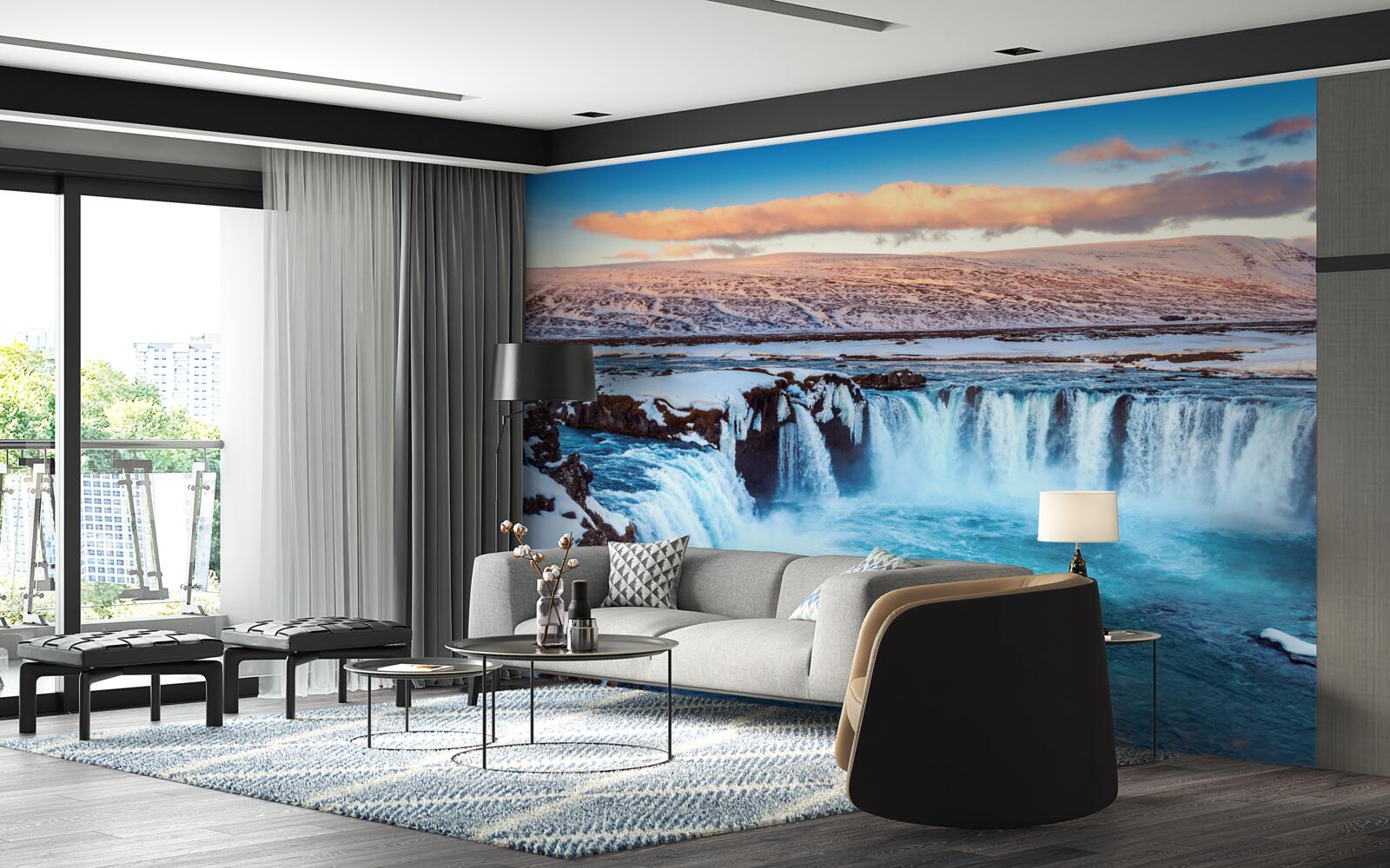 Fototapet încântătoarea cascadă godafoss