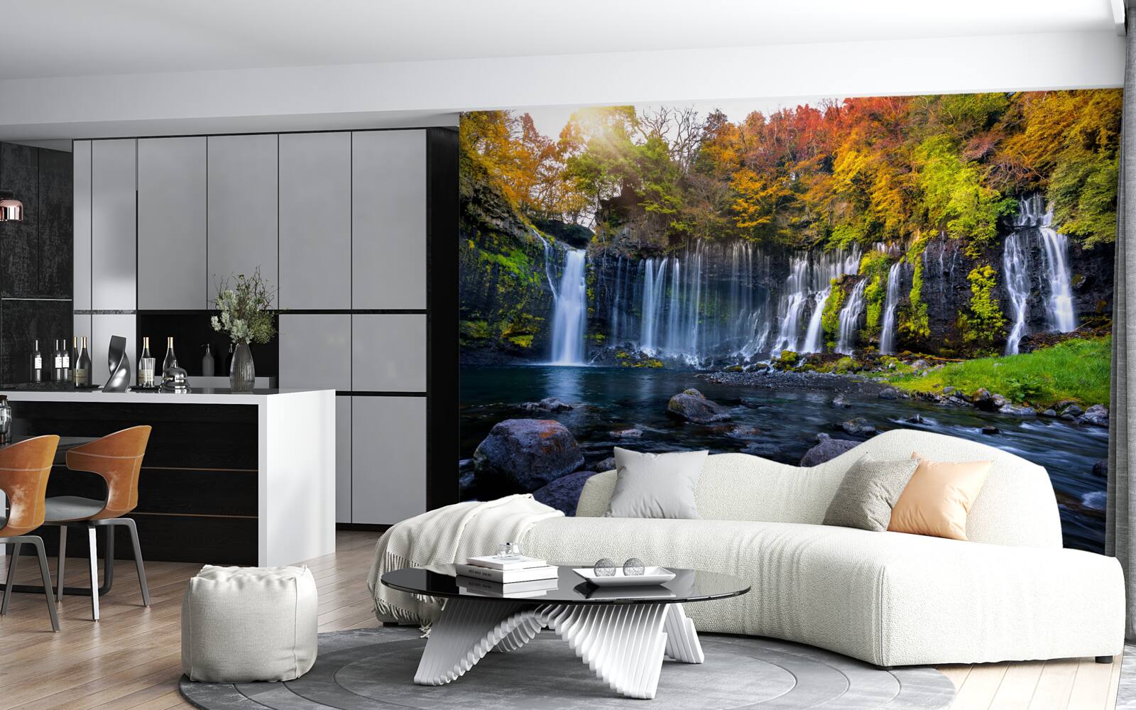 Fototapet cascadele idilice shiraito