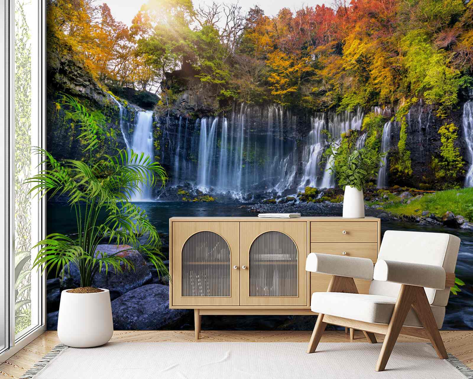 Fototapet cascadele idilice shiraito