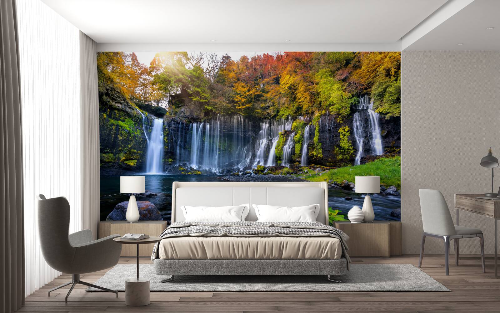 Fototapet cascadele idilice shiraito