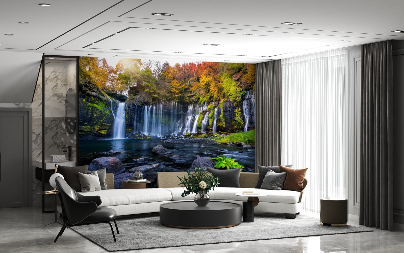 Fototapet cascadele idilice shiraito