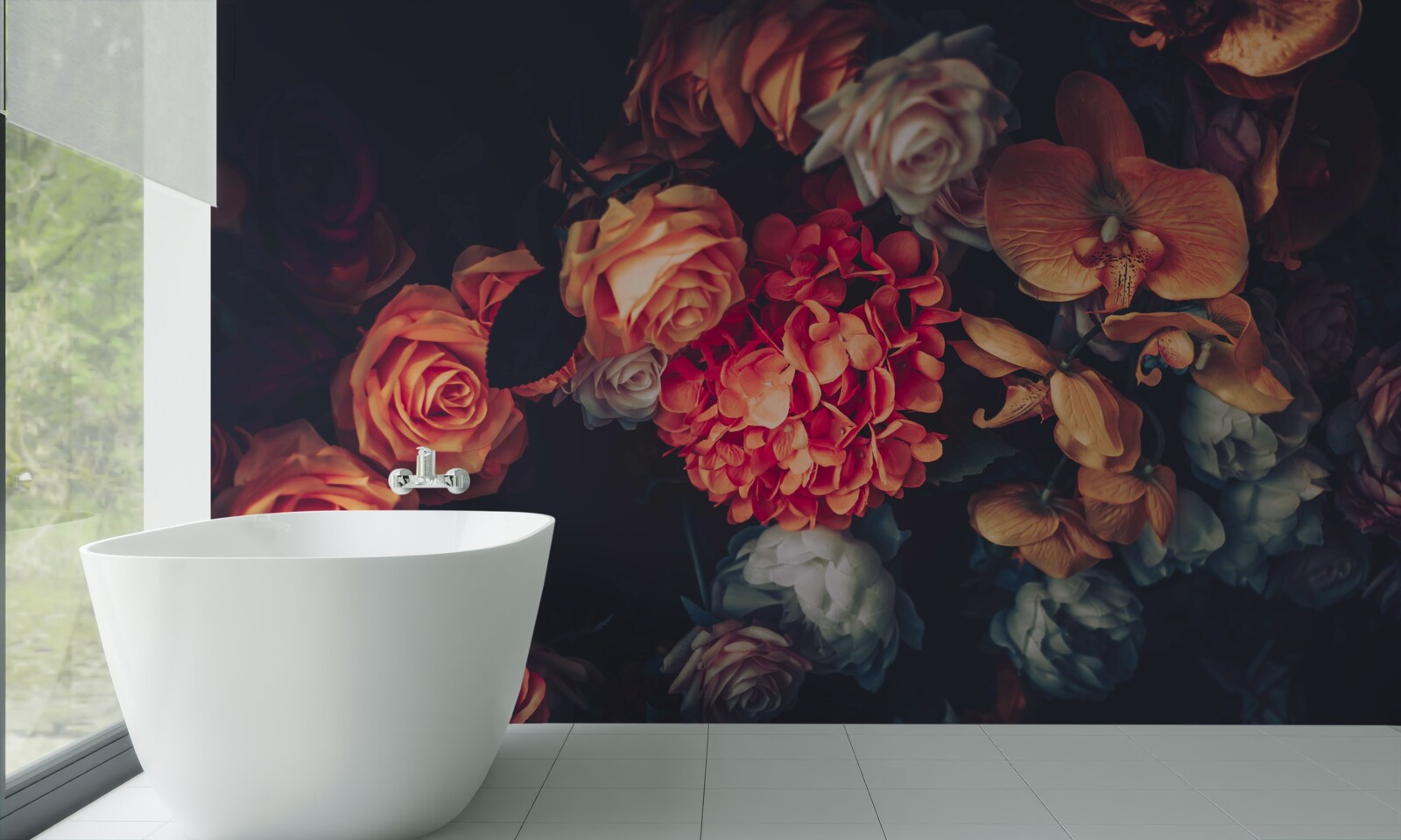 Fototapet aranjament floral de toamnă în stil vintage