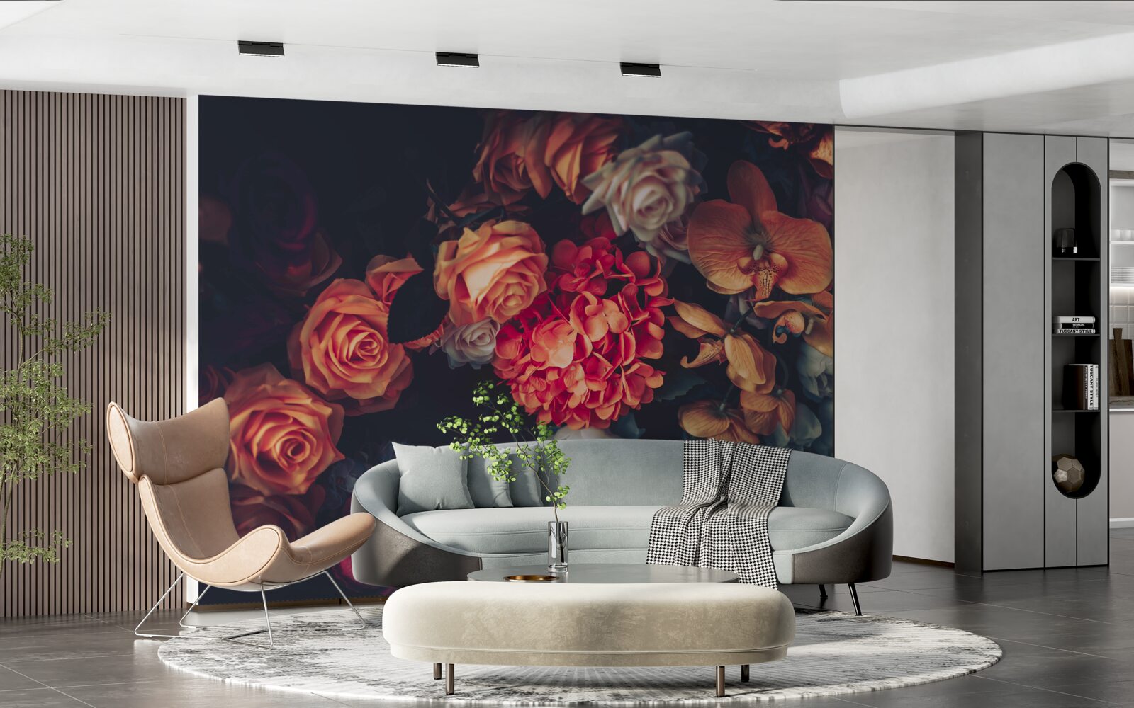 Fototapet aranjament floral de toamnă în stil vintage