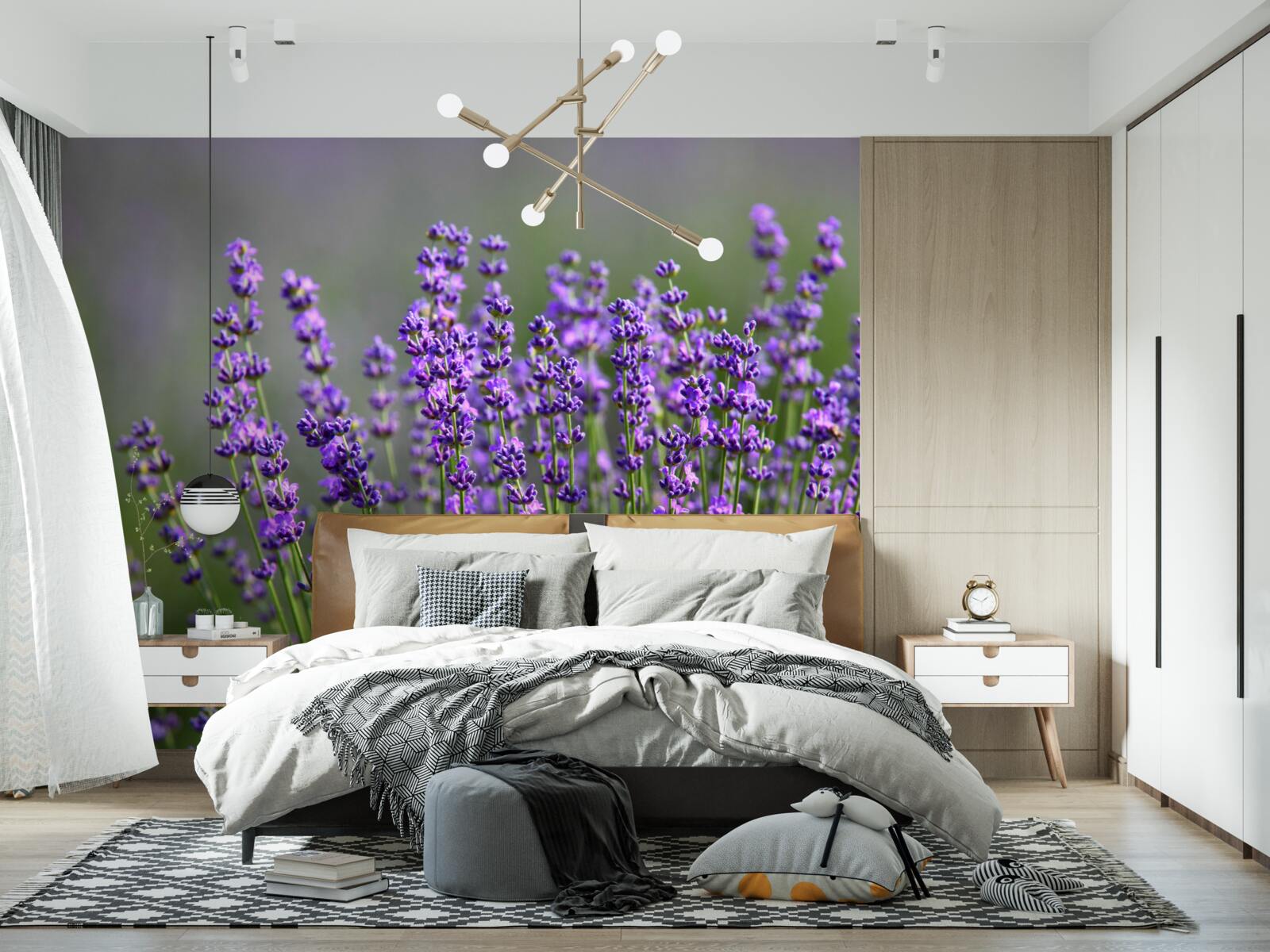 Fototapet culoare lavanda-violet