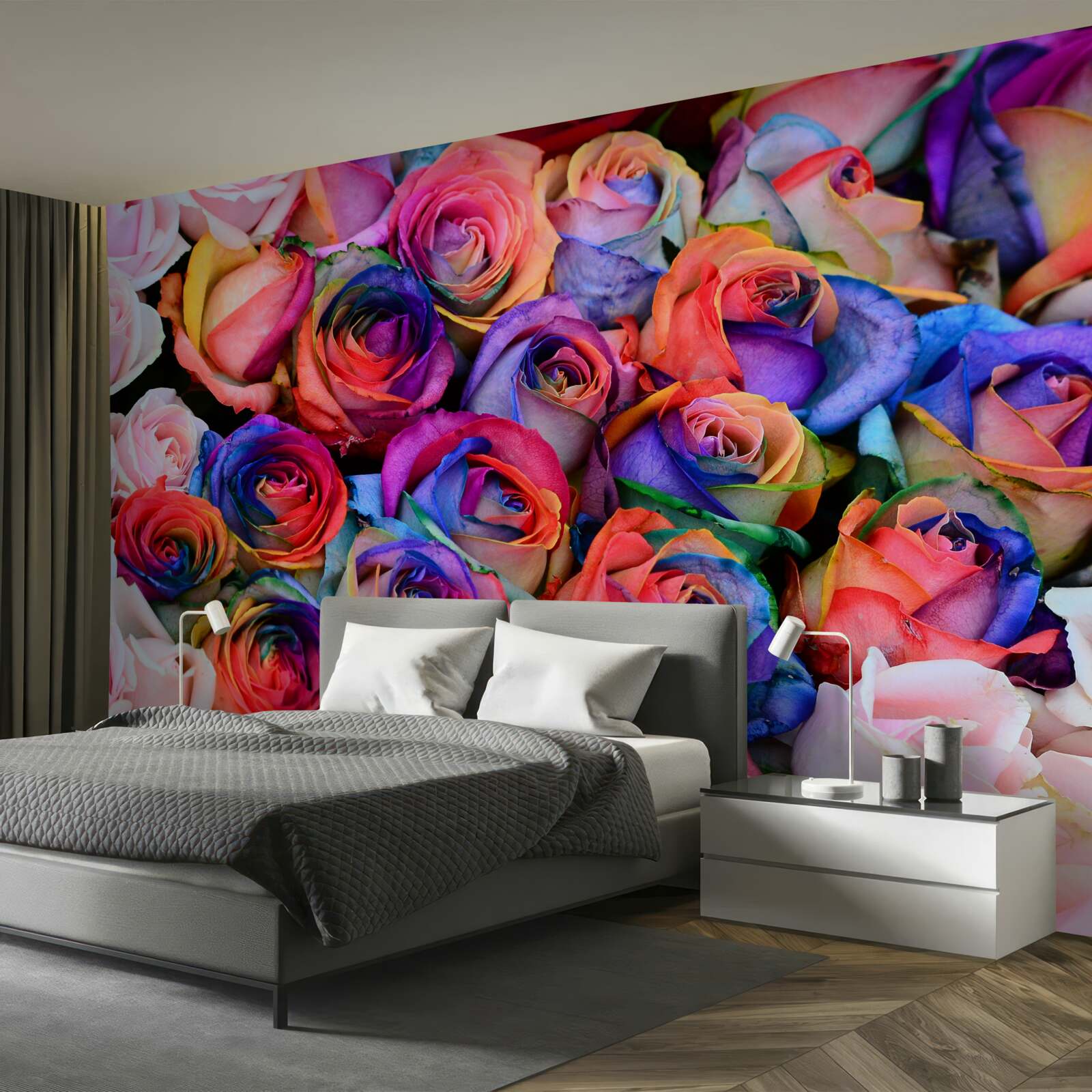 Fototapet roz în fundal, diverse culori în roz