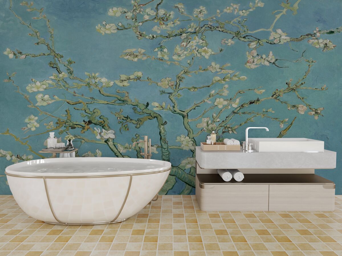 Fototapet Magnolie albă ca zăpada pe un cer azuriu