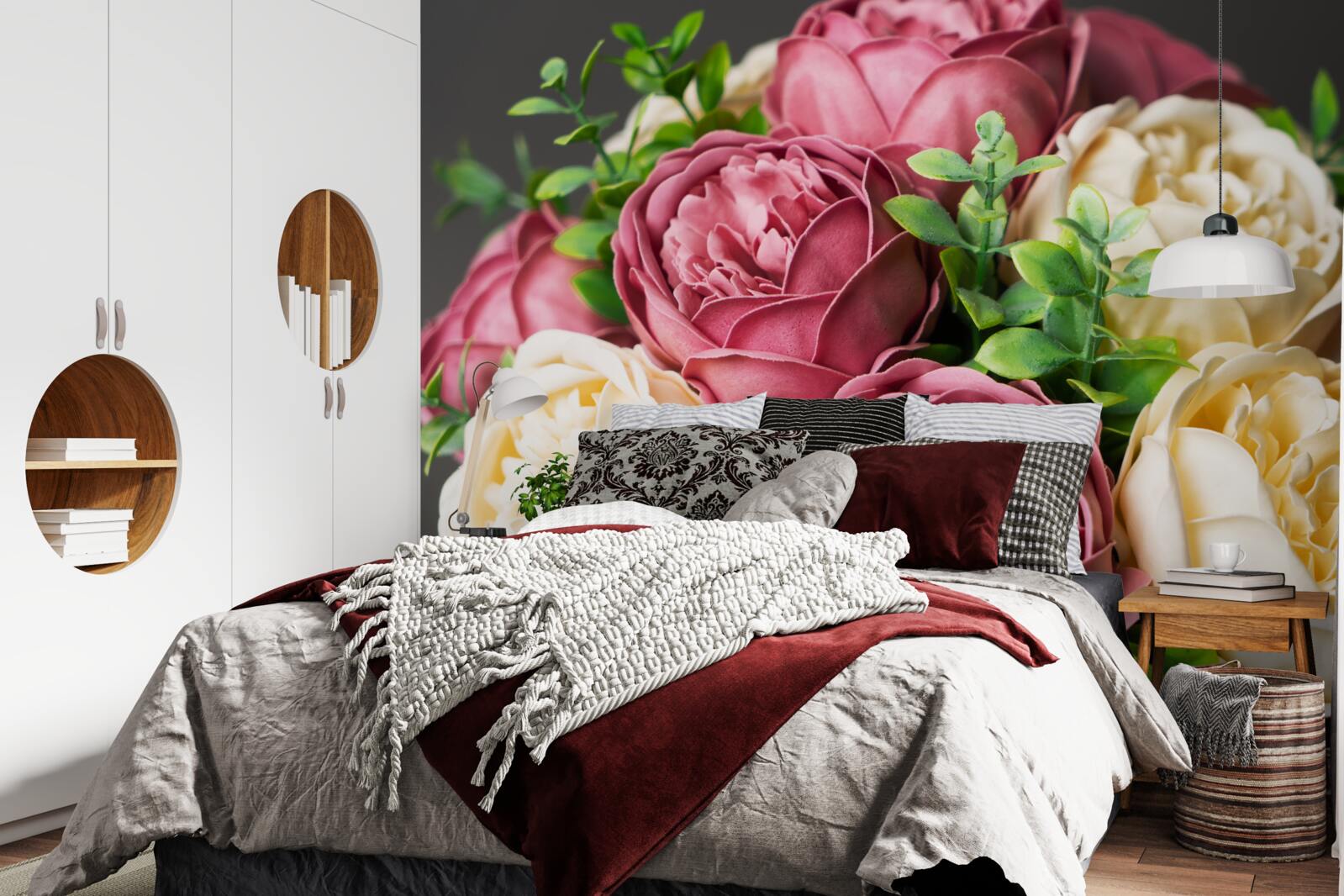 Fototapet buchet de trandafiri cu bujori