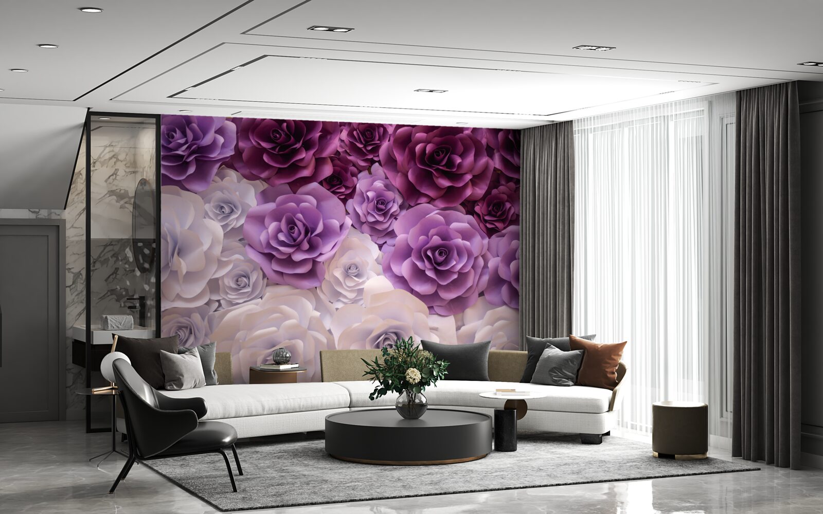 Fototapet compoziție din flori de mătase