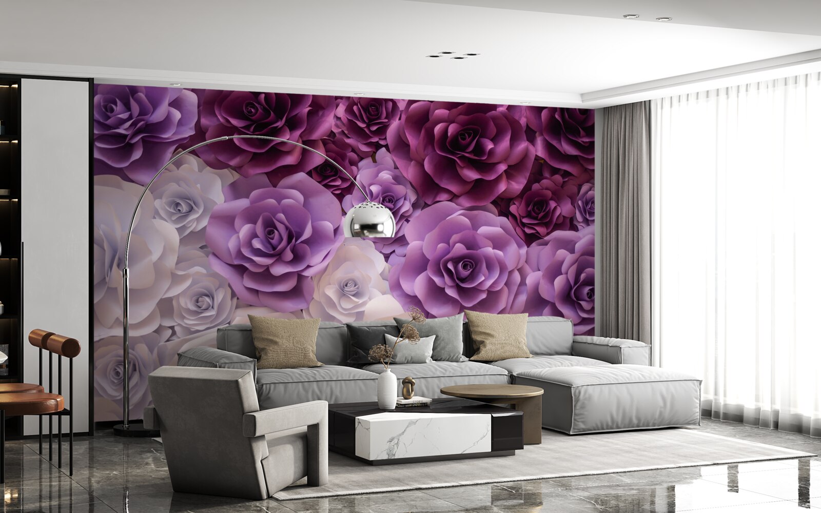 Fototapet compoziție din flori de mătase