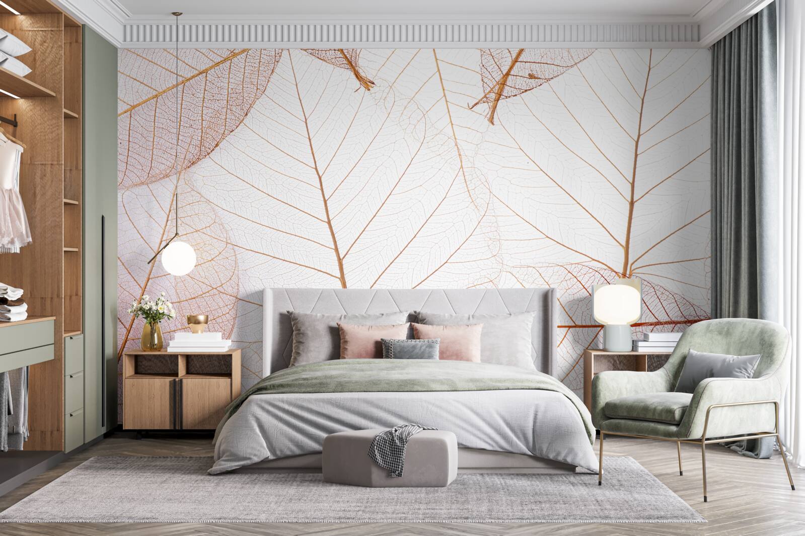 Fototapet foi transparente într-o nuanță roz delicată