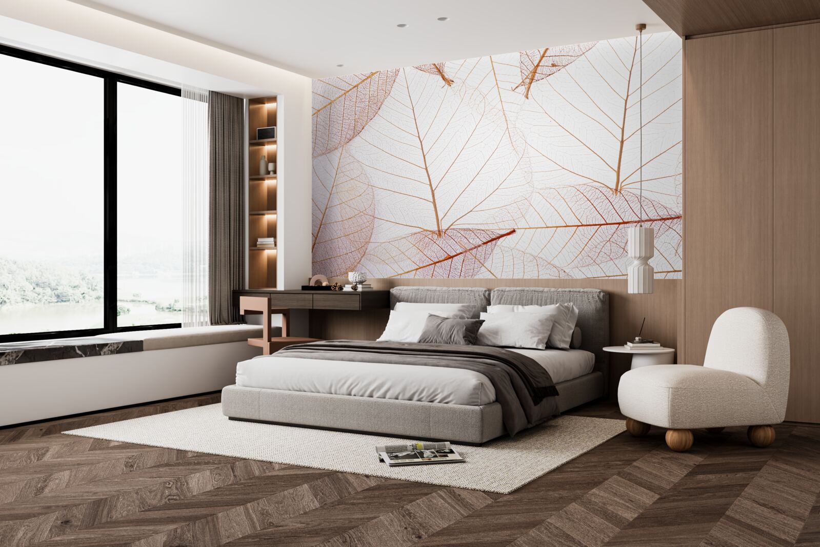 Fototapet foi transparente într-o nuanță roz delicată