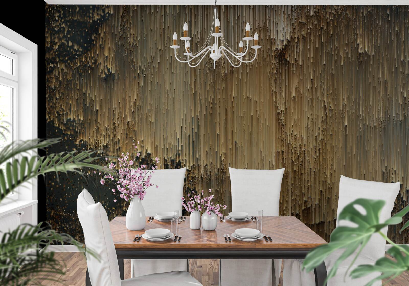 Fototapet râuri de aur curg în jos