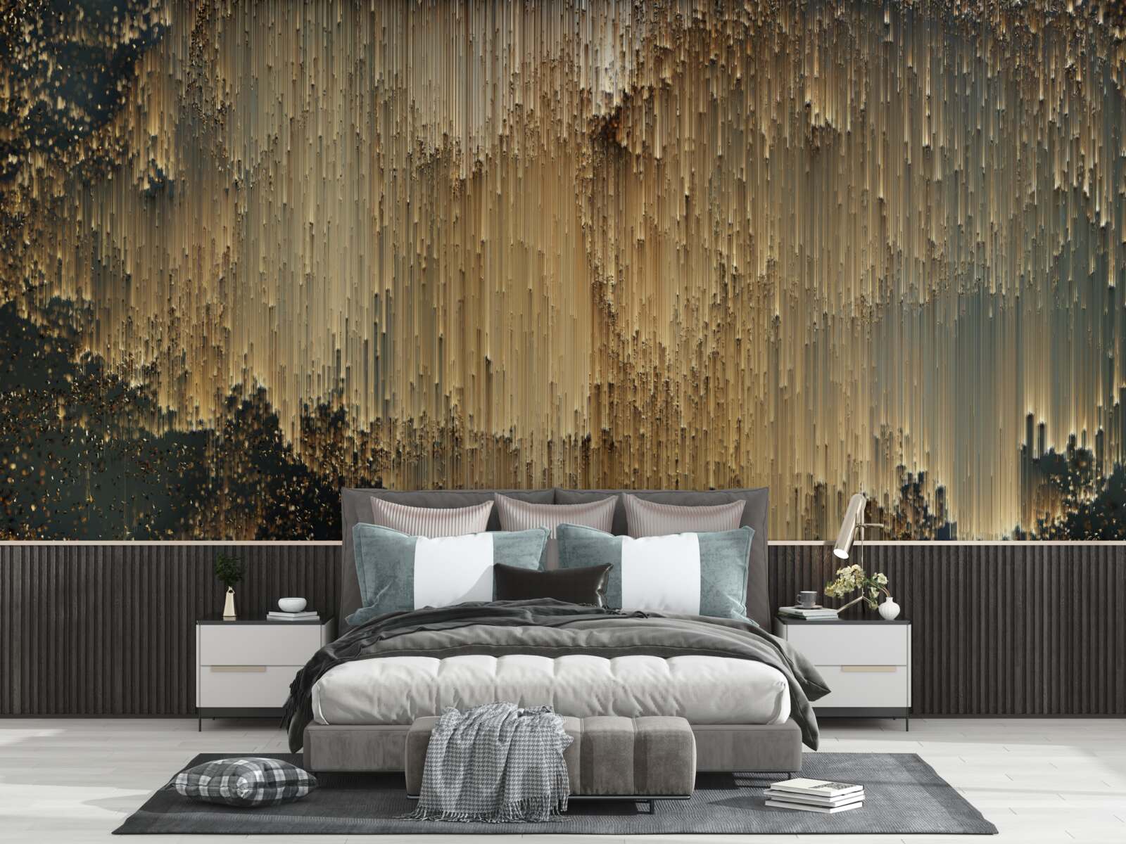 Fototapet râuri de aur curg în jos