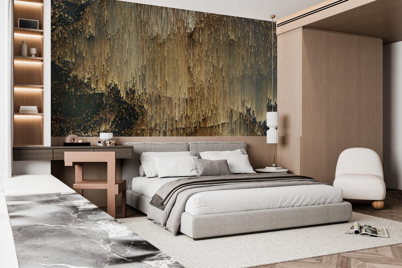 Fototapet râuri de aur curg în jos