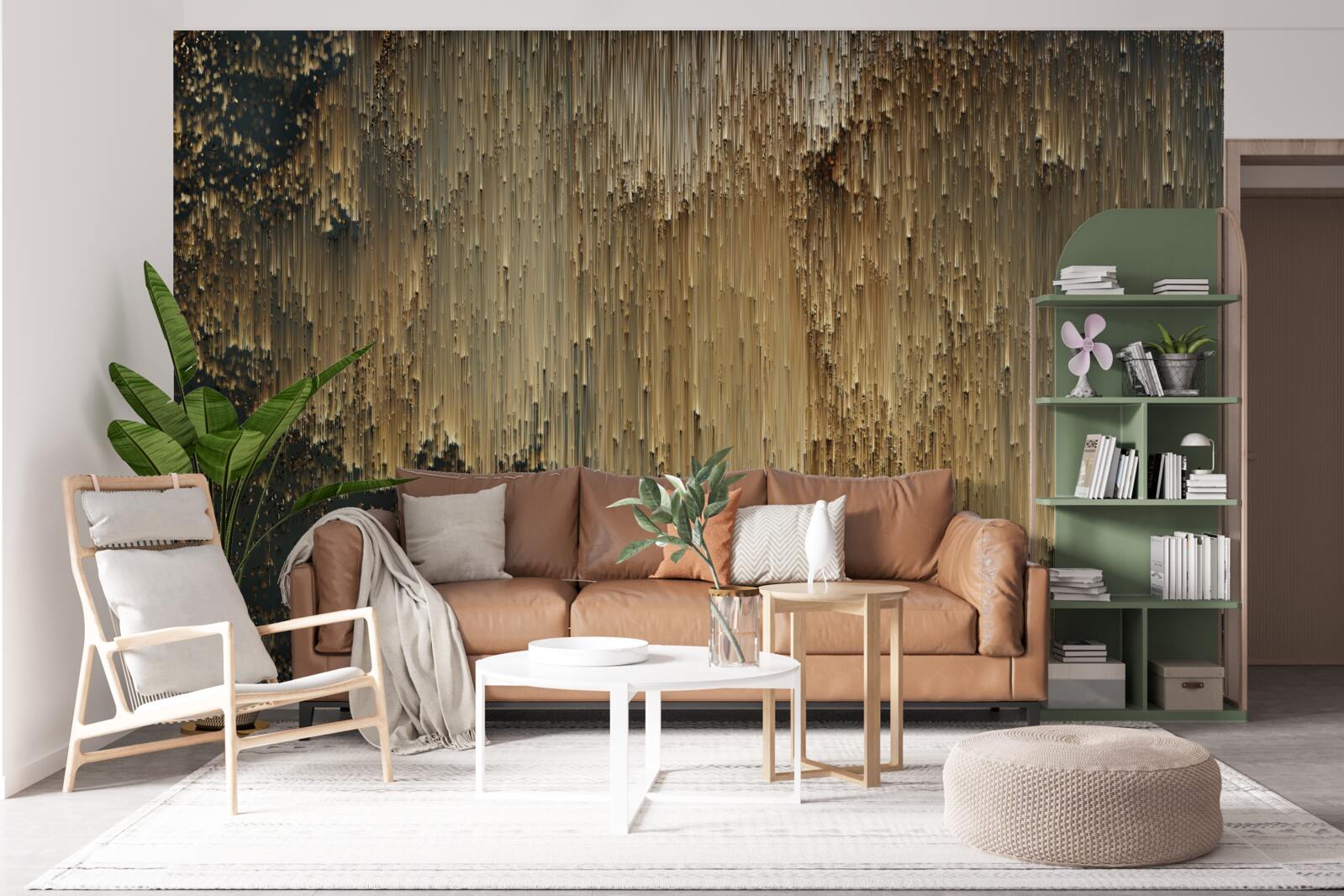 Fototapet râuri de aur curg în jos