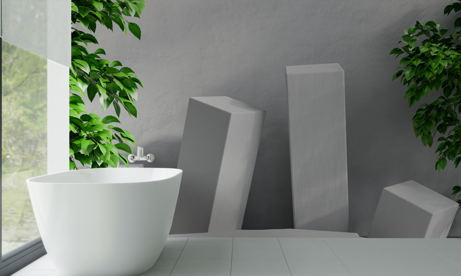 Fototapet forme dreptunghiulare albe