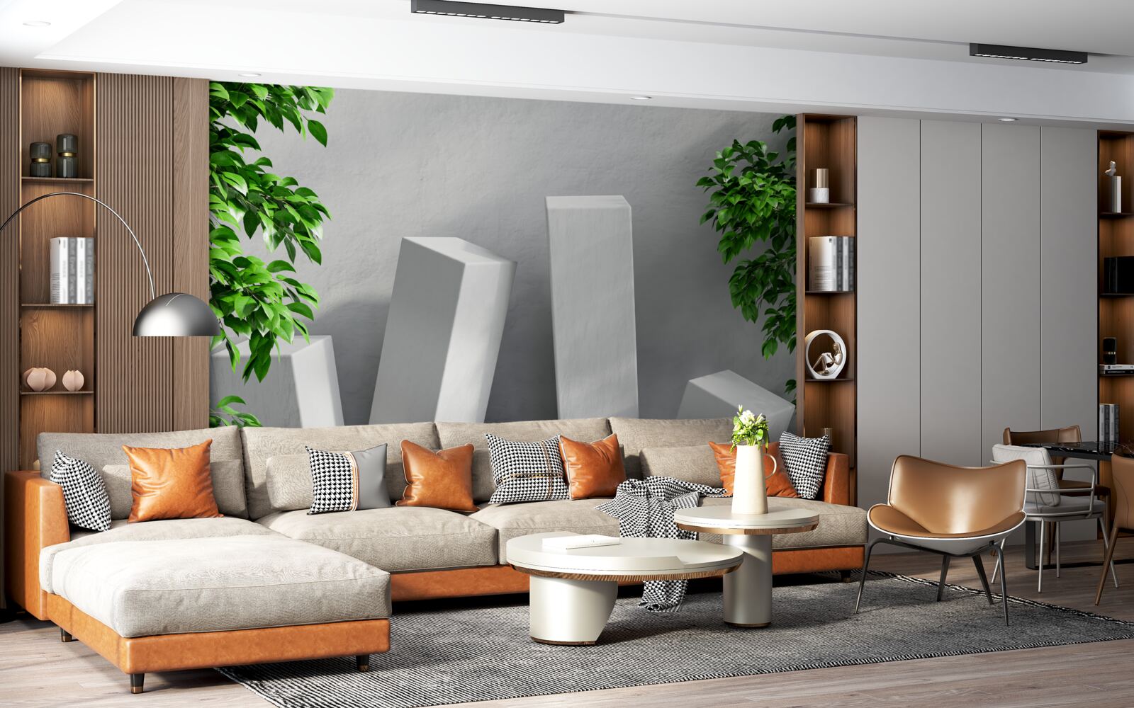 Fototapet forme dreptunghiulare albe